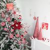 Northlight Candy Cane Swirled Christmas Cone Tree - 10.5" - Red and White