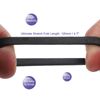 Sourcing Map 100 Pack Black Rubber Elastic Band 15mm x 1.4mm