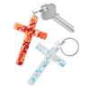 Fun Express Bright Confetti Cross Keychains - 12 Pieces