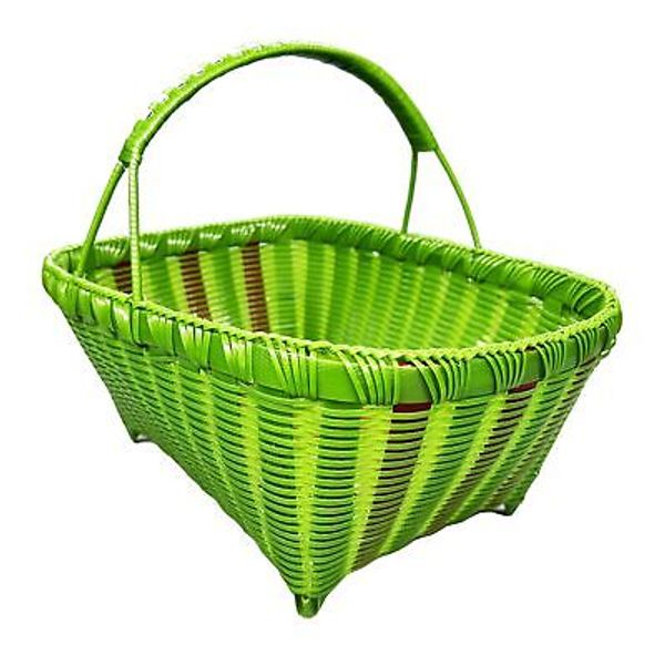 LeeTia Picnic Baskets Plastic Steel PET Braided Strap with Handles Hand Woven...