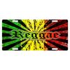 RASTA Flag Colors Custom License Plate Rastafarian Emblem Reggae Version