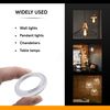 LEDSone E27 Screw Lampshade Lamp Light Shade Collar Ring Adapter retaining Black, White (2 Pack)