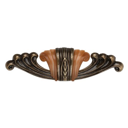Long Waterfall Drawer Pull | Centers: 4 1/4" | Handle for Antique Cabinet Door, Dresser Drawer, Desk | Reproduction Furniture Hardware | UA-846-PLZ (1)