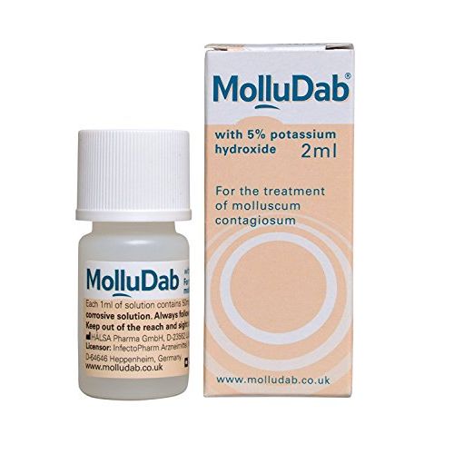 MolluDab 5% Hydroxide Topical Applicator Treatment 2ml Molluscum Contagiosum