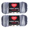 Red Heart Yarn, Acrylic, Anthracite Ombre, 2 Pack