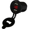 Sea-Dog 426517-1 Round Dual USB Socket/Voltmeter with Hidden Display