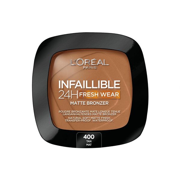 L'Oréal Paris Soft Matte Bronzer, Longwear, Matte Finish, Waterproof and Transfer-proof, Infallible 24H, 400