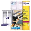 Avery L7665-25 Printable, Customisable Data Cartridge/Data Storage Labels, 24 Labels Per A4 Sheet, White
