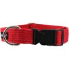 Cotton Web Adjustable Dog Collar 4 Sizes Red (X-Large: Neck 18"-27"; Width 1.2")