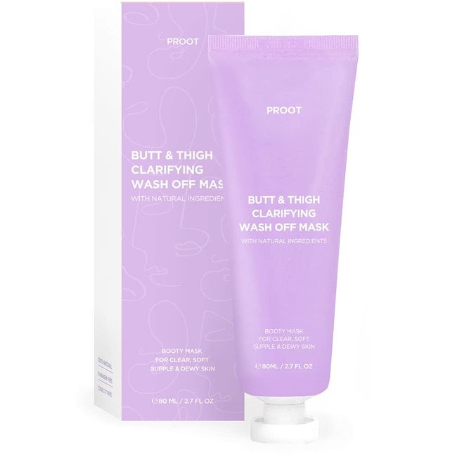 Butt & Thigh Clarifying Wash Off Mask | Butt & Thigh Booty Mask | Lightweight Wash Off Type Butt Mask for Cellulite, Stretch Marks, Skin Detox, Ingrown Hairs | Skin Firming and Clearing Booty Mask Formula for Sensitive and All Skin Type | Formulated with 