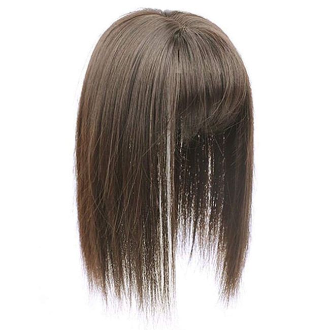 MY-secret Heat Resistant Partial Wig, Hair Piece, Bangs Wig, Straight, Long Extension, Gray Hair, Thin Hair (Natural Black, Thin Type)