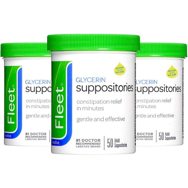 2 Pack- Fleet Glycerin Suppositories for Constipation Relief Adult