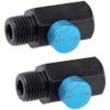 POFET 2pcs 1/4 NPT Inline Regulator Solid Steel Compressed Air Pressure Valve Tool