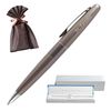Kizamu Personalized Ballpoint Pen Pilot COCOON Gift with Case (Titanium)