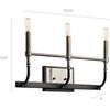 3-Light Silver Wall Sconces Candle Style Sconce Vanity Light Fixture