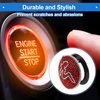 VekAuto Car Push Start Button Cover, Bling Engine Button Cover Universal for Car Stylish ABS 4cm Red