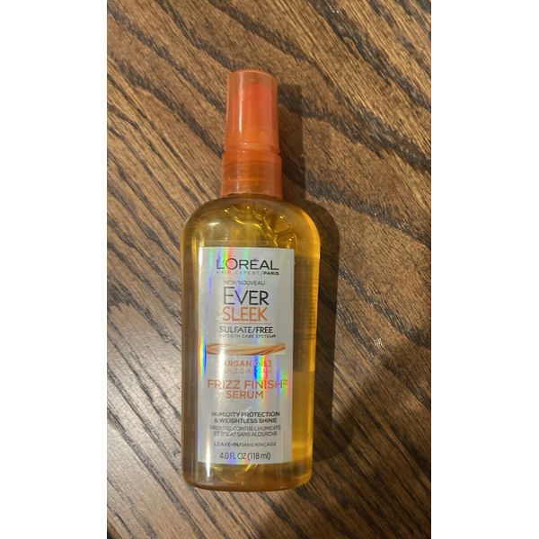 L'Oreal Ever Sleek Sulfate Free Frizz Finish Argan Oil Serum,4 fl oz/