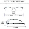 Hubeye 4 Pack Frameless Reading Glasses Ultralight Transparent Rimless Blue Light Blocking Computer Reader 1.50