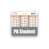 PA Student Badge Buddy Horizontal w/Height & Weight Conversion Charts (Standard, Gray)