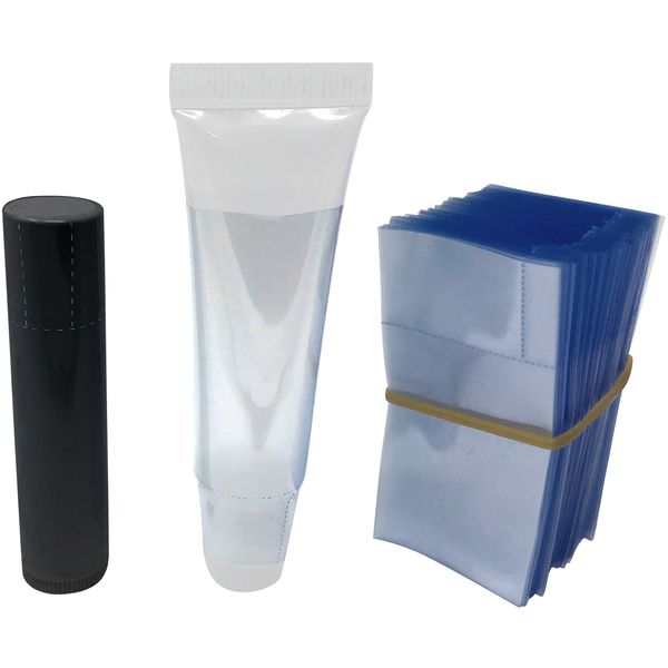 Clear Perforated Shrink Band for Lip Balm Tubes and Lip Gloss Squeeze Tubes (100 Pack)