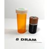 Plastic Prescription Vials/Bottles 25 Pack w/Caps 8 Dram Size-New