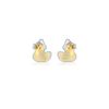 CARISSIMA Children's 9ct 2 Colour Gold Duck Stud Earrings
