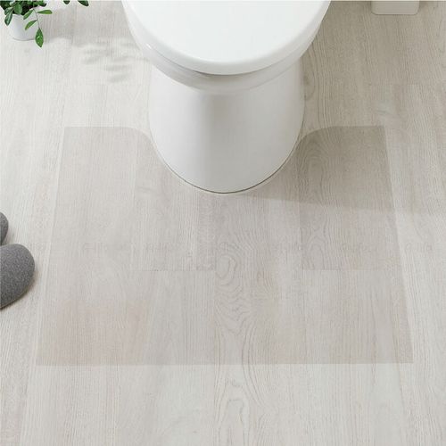 Transparent toilet mat, 60cm x 55cm, 1 piece, M, Made in Japan, Mat, Protective mat, Stylish, Clear mat, Floor mat, Transparent mat, Cut, Toilet mat, Water splash, Stain prevention, Scratch prevention, Thickness 0.8mm, Okamoto, Simple, Stylish, Just wipe,