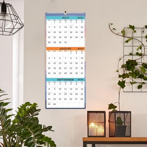 2024-2025 Wall Calendar - April 2024 - July 2025, 3-Month Display Vertical Calendar 2024-2025, Calendar Planner 2024-2025, 11" x 26", Large, Lay- Flat, Perfect for Your Busy Schedule