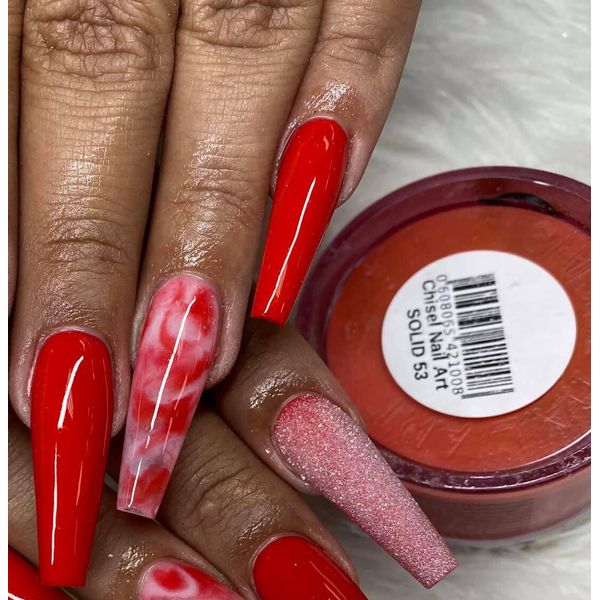 Chisel Nail Art 2 in 1 Acrylic & Dipping Powder 2 Oz - Solid 52