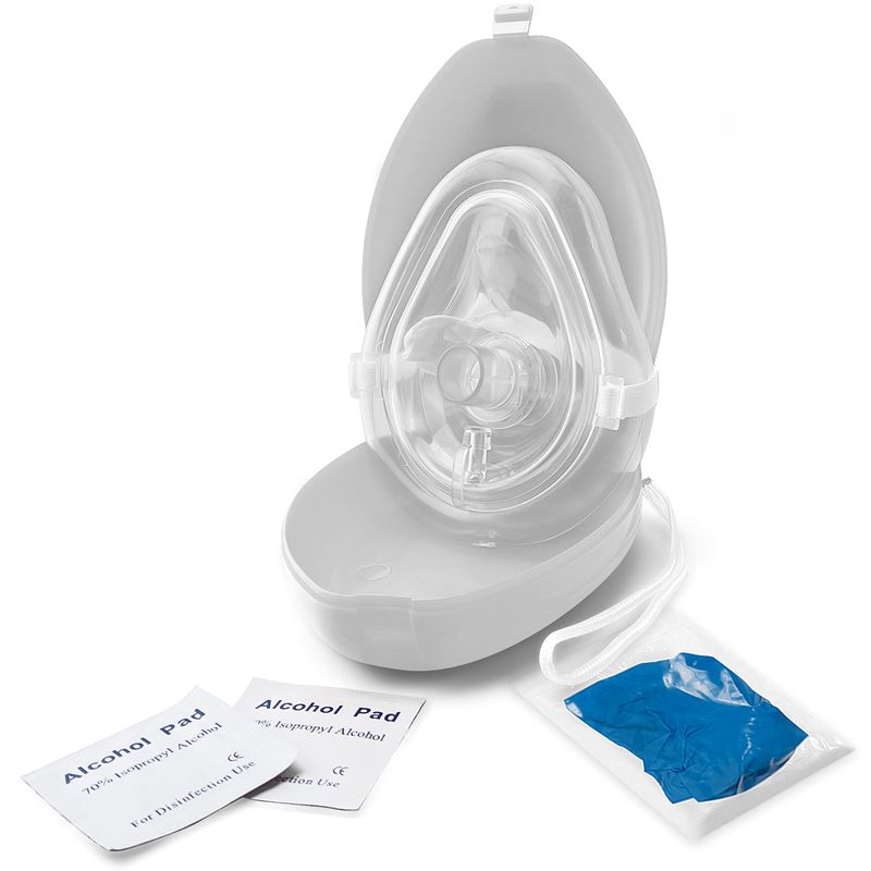 EMS XTRM Medical CPR Rescue Mask, Adult/Child Pocket Resuscitator, Hard ...