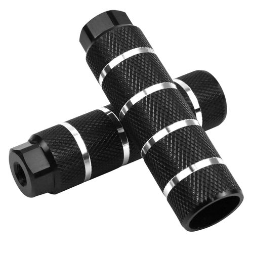 YMWALK Bicycle Pins, Pack of 2 Universal Aluminium Bicycle Foot Pins BMX Stunt Pegs Bicycle Pins Non-Slip Rear Foot Pedals Bicycle Accessories for BMX, Mountain Bike Bicycle (Black)