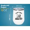 Data Analyst White Edition Wine Tumbler 12oz - i'm not a robot - Computer Science Tech Web Developer IT Database Programming Coding Software