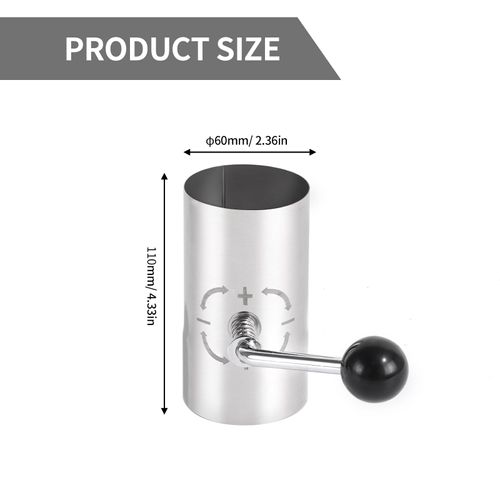 BiggerFire Stove Pipe with Damper 2.36 inch, Adjustable Chimney Exhaust Pipe Stainless Steel Tent Stove Chimney Pipe Smoke Exhaust Chimney Stove Pipe Camping Accessories