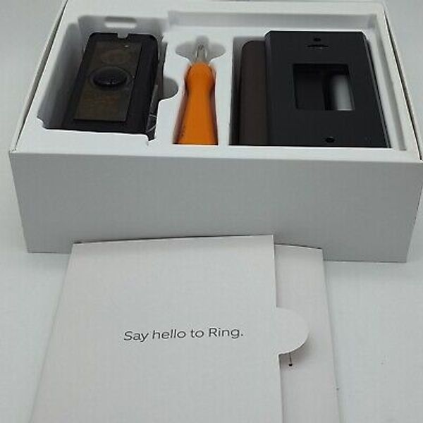 Ring Pro Video Doorbell Camera 1080p HD Works See Pics Crack On Doorbell Button