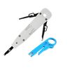 Punch Down Tool,Rj45 Socket Puncher Electrical Tools & Testers Multi-Function Professional Punchdown,for Ethernet Sockets Cat5 Cat5e Cat6 Cat7 Cat8 Telephone Cable Terminals with Wire Blue Stripper