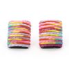 Idin Handmade Earrings - Handmade vibrant rectangle with rainbow thread stud earrings (Size: 2 x 2.5 cm)