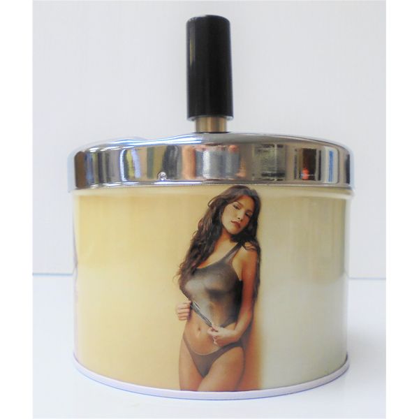 Risque Metal Spin Ashtray, ASHSMBstanding