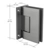 CRL GEN037BSC Chrome Geneva 037 Wall Mount Full Back Plate Standard Hinge