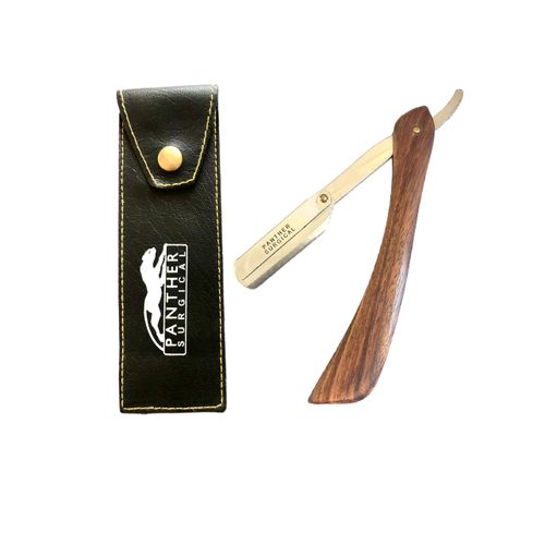 Professional & Personal use Light Weight Cut Throat Shaving Razor Straight Edge Blade Barber Shaver Wood Non Slip Handle Premium Quality Head/Beard Moustache Shaving Razor