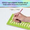 BRAWNA [ Upgraded Version ] Eyebrow Practice Stencil with Microblading Practice Skin | Microblading Template for Eyebrow Tattoo | Microblading Training Supplies | PMU Kit | 10 brow shapes
