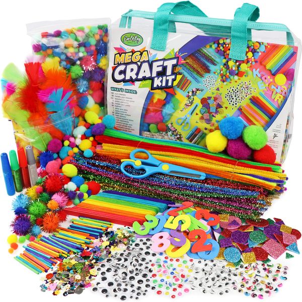 Mega Arts and Crafts Kit for Kids Age 4-8 - Toddler Art Supplies for Preschool, Kindergarten, Homeschool Projects