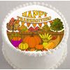 Thanksgiving Pumpkin Patch Party Edible Cake Image