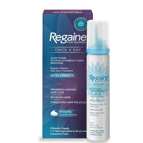 REGAINE for Women Once A Day Scalp Foam, Extra Strength Hair Regrowth Treatment for Female Pattern Hair Loss, Female Hair Loss Treatment to Regrow Hair and Stimulate Follicles, 73 ML