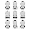 sourcing map 9Pcs PG7 Cable Gland Waterproof Plastic Joint Adjustable Locknut White for 3mm-6.5mm Dia Cable Wire