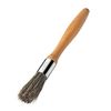 cilio Barista Cleaning Brush, Portafilter Brush Made of Cherry Wood with Natural Bristles, for Final Thorough Cleaning, Cleaning Brush for Tamper Station, Length 19 cm
