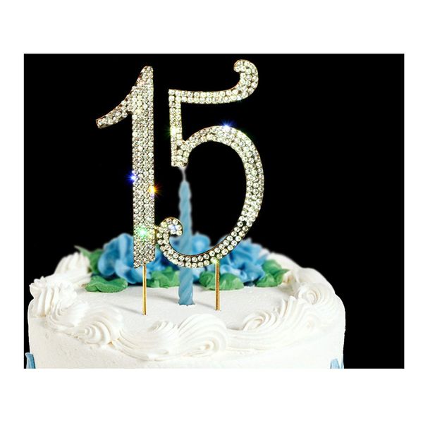 Scotamalone15 Cake Topper Premium Bling Rhinestone Diamond Gems