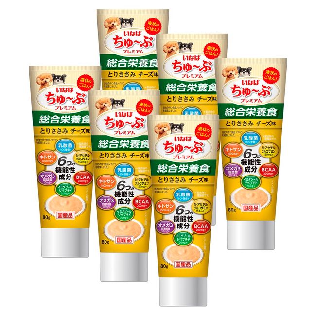 Inaba Chu-Bu Premium Chisel Chisel Cheese Flavor, 2.8 oz (80 g), Set of 6