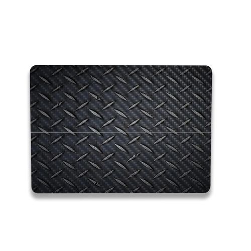 MightySkins Carbon Fiber Skin Compatible with Microsoft Surface Laptop Studio 2 (2023) Full Wrap Kit - Black Diamond Plate | Protective, Durable Textured Carbon Fiber Finish | Made in The USA