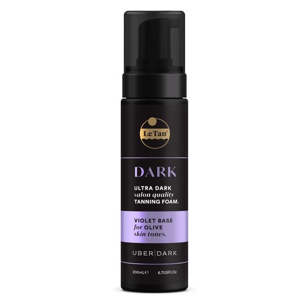 Tanning Foam Self Tan Mousse | Self Tanner Foam Ultra Dark Salon Quality Moisturizes & Hydrates for Streak Free Long Lasting Result Fragrance Free, No Fake Tan Smell 6.7oz (Dark Violet)