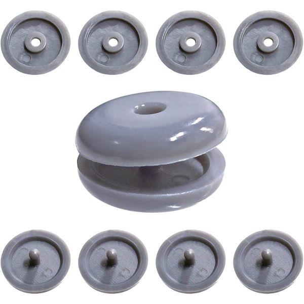 5 Sets Universal Fit Seatbelt Stopper Kit, Snap-on Seat Belt Button Stop, Seat Belt Buckle Button Prevent Plastic Seat Belt Button Buckle Clip Stop From Sliding Down The Belt(Grey)